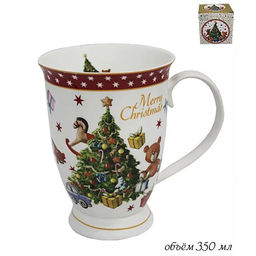 Кружка 350мл НОВОГОДНИЙ в под.уп. Фарфор арт.105-129 /Lenardi/ #НовыйГод
