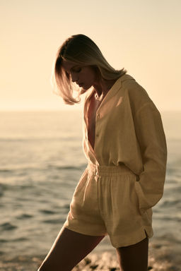 100% LINEN SHORTS ZW COLLECTION - Zara фото 13