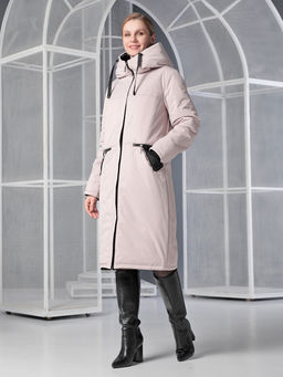 Пальто дем. серо-розовый - Dizzyway фото 2
