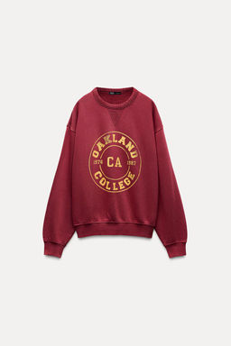 FADED VARSITY SWEATSHIRT - Zara фото 4