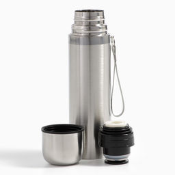 Термос гильза Мастер К, 500 мл, сохраняет тепло 10 ч, нержавеющая сталь, цвет хром