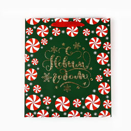 Пакет подарочный новогодний ламинированный «Новогодние чудеса», тиснение, M 30 х 26 х 9 см