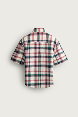 CAMISA RELAXED FIT ESTRUCTURA CUADROS / Multicolor - Zara фото 8