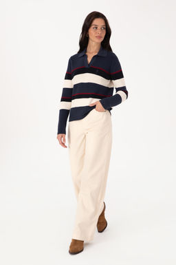 Kad_n Krem Loose Fit Kanvas Pantolon - U.s. polo assn фото 3