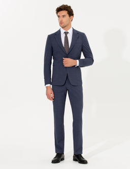 Светло-темно-синий приталенный костюм - Cacharel фото 12