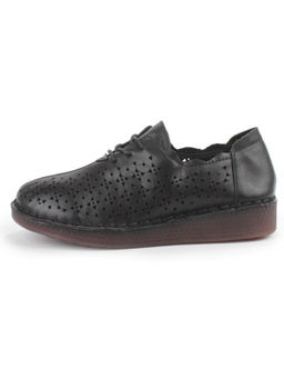 03-5006-1 BLACK Полуботинки женские летние (натуральная кожа)