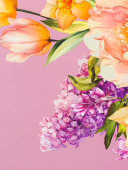 Цена за 2 шт. Пакет подарочный ламинированный вертикальный Палитра лепестков, 33?42.5?10 см