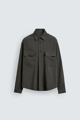CAMISA FLUIDA RELAXED FIT / Gris antracita - Zara фото 7