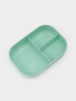 Ланч-бокс , 3 отделения, вилка и ложка, размер 22х16х6,5 см, цвет ментоловый