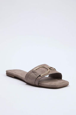Trendyol Shoes Bej Metal Aksesuar Detayl? Kad?n Terlik TAKSS25TE00015 - Trendyolmilla фото 35
