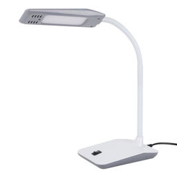 TLD-545 Grey-White/LED/350Lm/3500K Светильник настольный, 4W. Механический выключатель. Серый с белым. ТМ Uniel