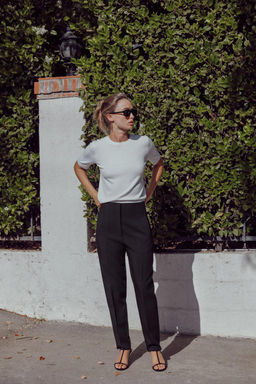 BASIC PLAIN KNIT SHORT SLEEVE TOP - Zara фото 11