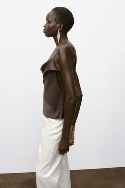 SATIN TRIM CAMISOLE TOP - Zara фото 13