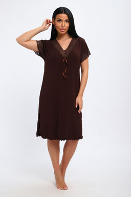 Ночная сорочка из вискозы Олеся шоколад - Амадэль фото 4