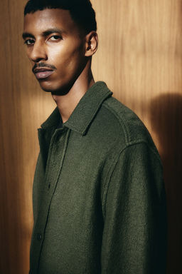 Sobrecamisa en mezcla de lana Regular Fit - H&m фото 3