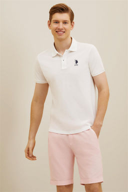 U. S. Polo Assn Мужская белая базовая футболка с воротником-поло - U.s. polo assn фото 8