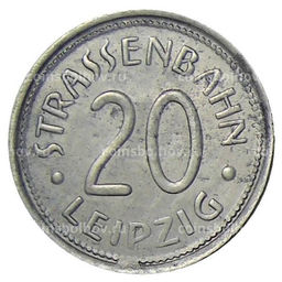 Монета 20 пфеннигов 1918 года Транспортный нотгельд  Лейпциг