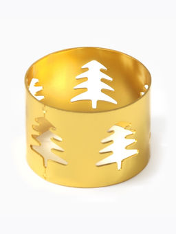 Набор салфеток сервировочных «Этель» Golden deer, 40×40 см - 2 шт., с декоративными кольцами, 100% лён