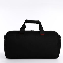 Сумка спортивная на молнии, боковой карман/сетка, регулируемый ремень, средний размер, цвет чёрный