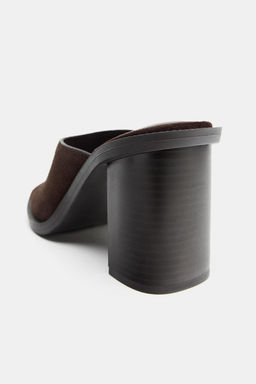 SANDALIA PIEL TAC?N ANCHO / Marr?n - Zara фото 6