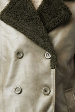 Haki Yakas? Kurk Detayl? Oversize Uzun Kaban TWOAW25KB00000 - Trendyolmilla фото 3