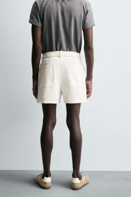 TEXTURED SHORTS WITH BELT - Zara фото 3