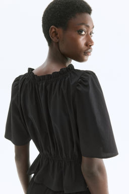 Blusa de algod?n con ribetes de volante - H&m фото 5