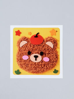 Вышивка по фетру "Медвежонок", 20,5*20,5 см, цвет желтый