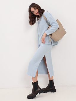 Юбка трикотажная KATHARINA KROSS KK-SKT-006Kn-голубой  фото 2