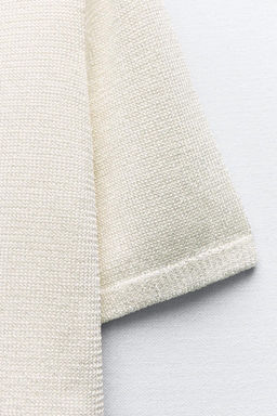 PLAIN KNIT POLO COLLAR TOP - Zara фото 5