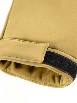 Ветровка спортивная женская с капюшоном softshell горчичного цвета 9566G - Mtforce фото 7