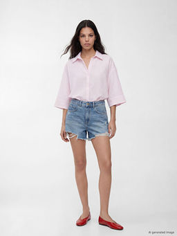?izgili Oversize Poplin Kad?n G?mlek