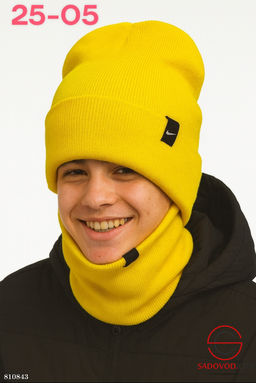 Набор 2в1 шапка двойной и снуд двойной - Bruno фото 10