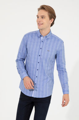 Erkek Mavi Uzun Kollu G_mlek