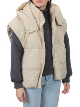 24001 BEIGE Жилет утепленный женский (100 гр. холоффайбер) - Fashion фото 8