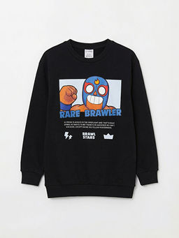 Bisiklet Yaka Brawl Stars Erkek ?ocuk Sweatshirt
