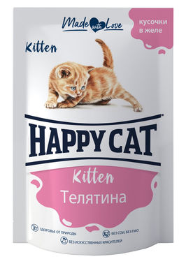 Паучи для для котят телятина кусочки в желе 7502320