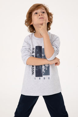 Erkek _ocuk Gri Melanj Pijama Tak_m_