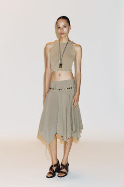 OPEN-BACK RIB T-SHIRT - Zara фото 8