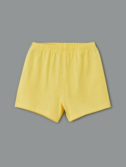 Bisiklet Yaka Bask?l? K?z Bebek Ti??rt ve ?ort 2li