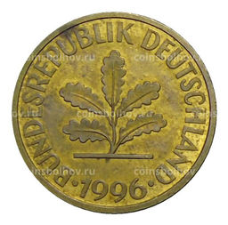 Монета 10 пфеннигов 1996 года D Германия