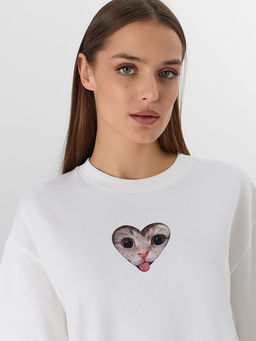 Футболка женская белая с принтом - Mark formelle фото 5