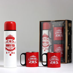Подарочный набор Тёплого Нового года: термос 500 мл, кружка 2 шт.