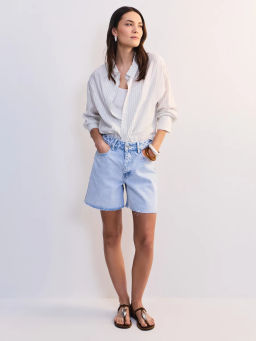 Джинсовые шорты А-силуэта ZR2605092304-100 / Zarina