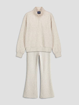 Dik Yaka K?z ?ocuk Sweatshirt ve Tayt