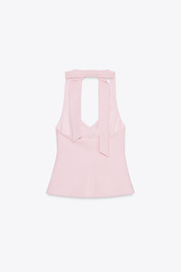HALTER TOP WITH BACK BOW - Zara фото 8