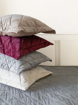 Наволочки декоративные велюр 50x70 (2шт) бордовый - Denastia фото 4