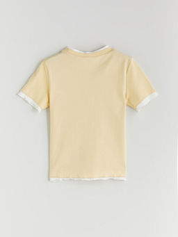 Bisiklet Yaka K?z ?ocuk Ti??rt