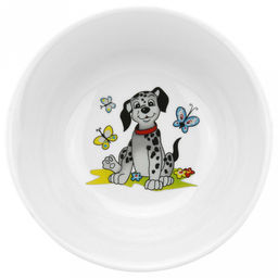 Салатник фарфоровый Озорные щенки 360мл, д14,5см, h4,5см, круглый (Россия)