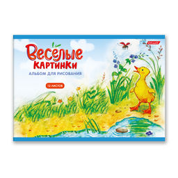 Светоч 12АЛСК4_1_3_9 Альбом для рисования 100 г/м2 A4 29 х 20.5 см на скобе 12 л. 10 шт. 000644 Весёлые картинки